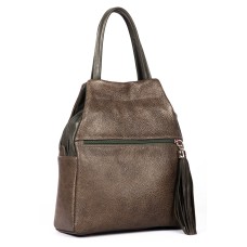 Женский рюкзак-сумка кожаный